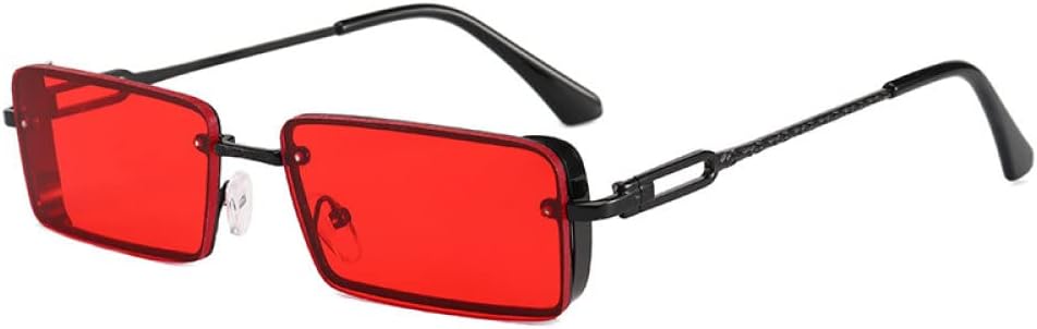 

Мужские солнцезащитные очки в винтажном стиле, серебристо-серые с градиентом, маленькие прямоугольные, женские солнцезащитные очки с защитой от УФ-излучения UV400 LANGSER, C04 Black Red