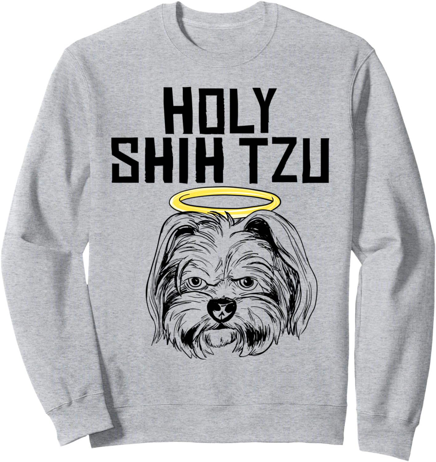 

Святая толстовка с изображением ши-тцу Miftees Shih Tzu Tees, серый