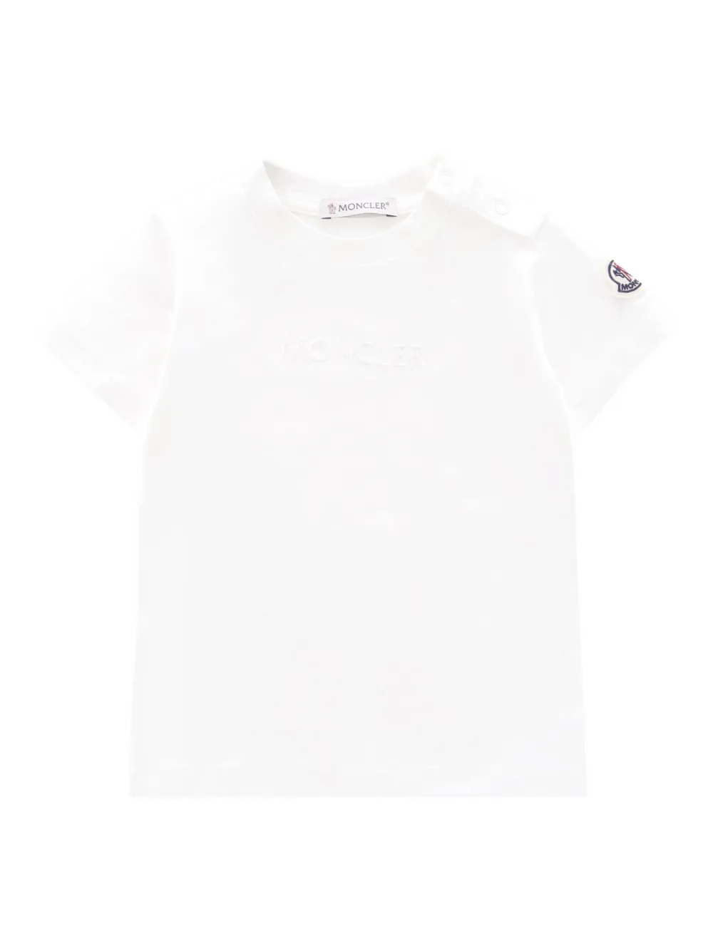

Футболка с вышитым логотипом Moncler Enfant, белый