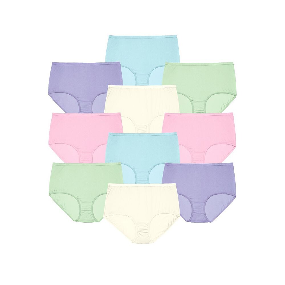 

Женские хлопковые трусы больших размеров Comfort Choice, упаковка из 10 шт., цвет Pastel