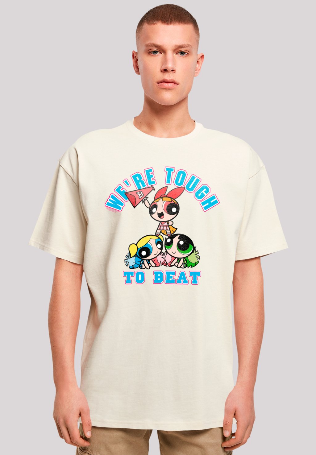 

Футболка с принтом POWERPUFF GIRLS TOUGH TO BEAT F4NT4STIC, песочный