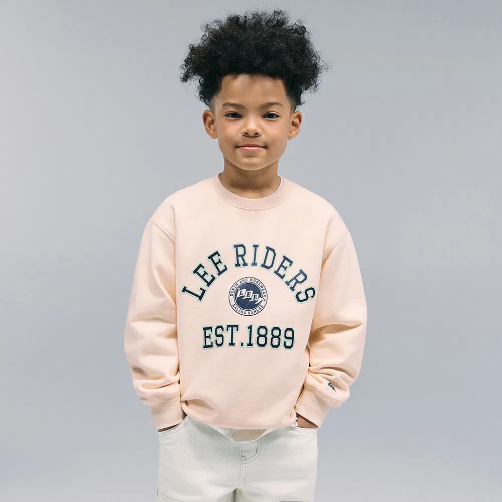 Детский свитшот Lee Riders Varsity Logo, персиковый, от Lee Kids