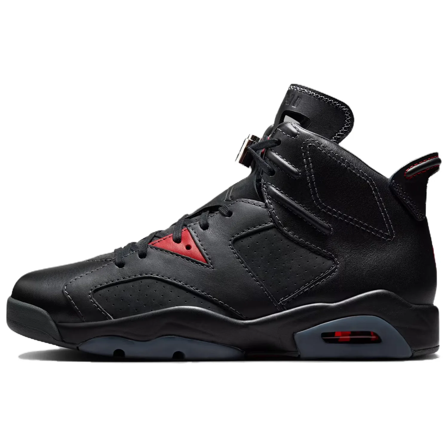 Jordan Air 6 Slip Resistant Abrasion Resistant Mid top Vintage баскетбольные кроссовки Unisex Black