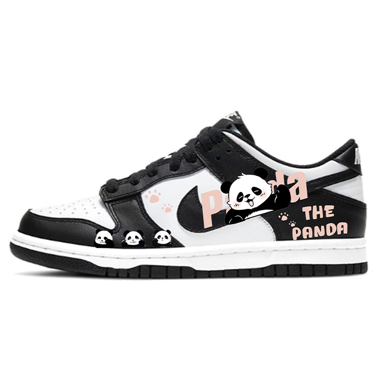 

Кроссовки Nike Dunk Skateboard Shoes Women's Low-Top Black White, Черный, Кроссовки Nike Dunk Skateboard Shoes Women's Low-Top Black White