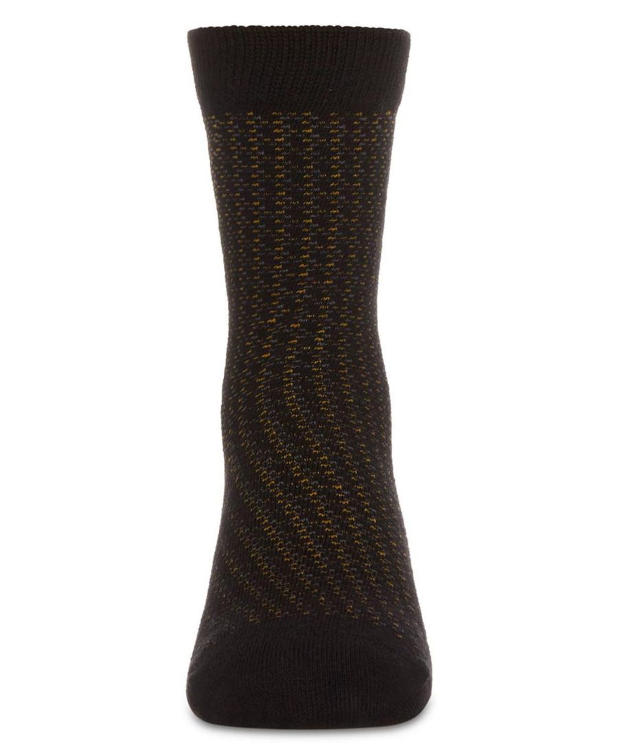 Детские двухцветные носки Dashline Crew Socks MeMoi, Black — фото 2
