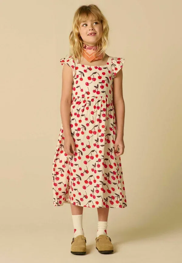 Платье day dress Sissy-Boy с вишневым узором, белое — фото 2