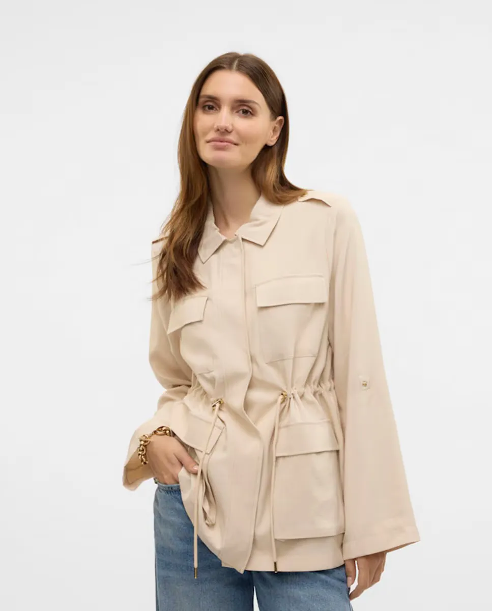 

Женская парка с регулируемыми рукавами и воротником-стойкой Vero Moda, белый