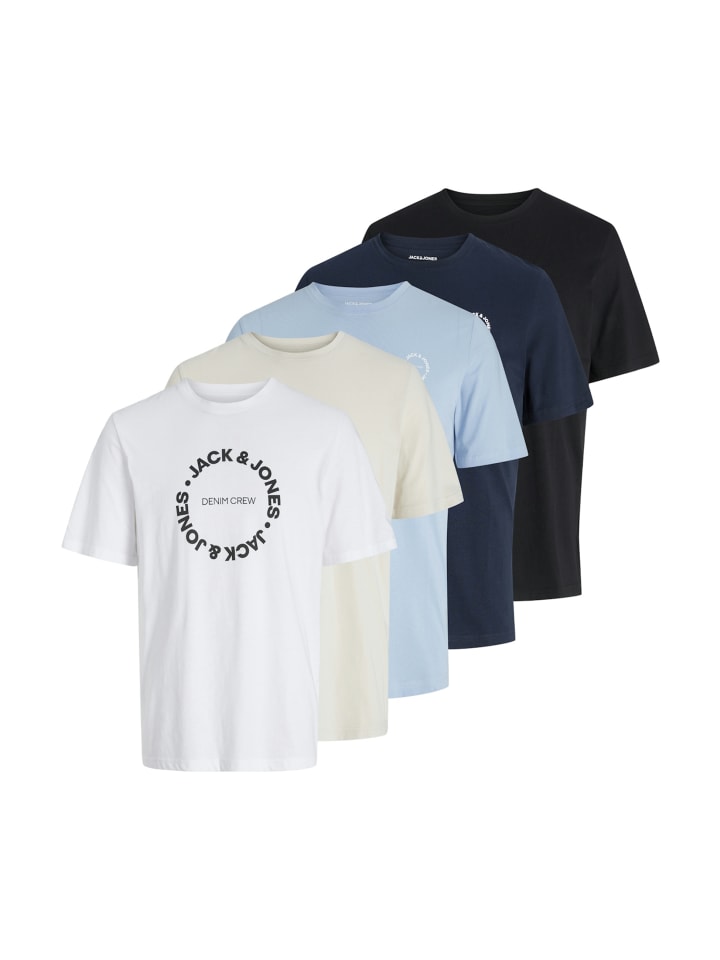 

Футболка Jack & Jones T-Shirt 'Simon' 5er Pack, синий