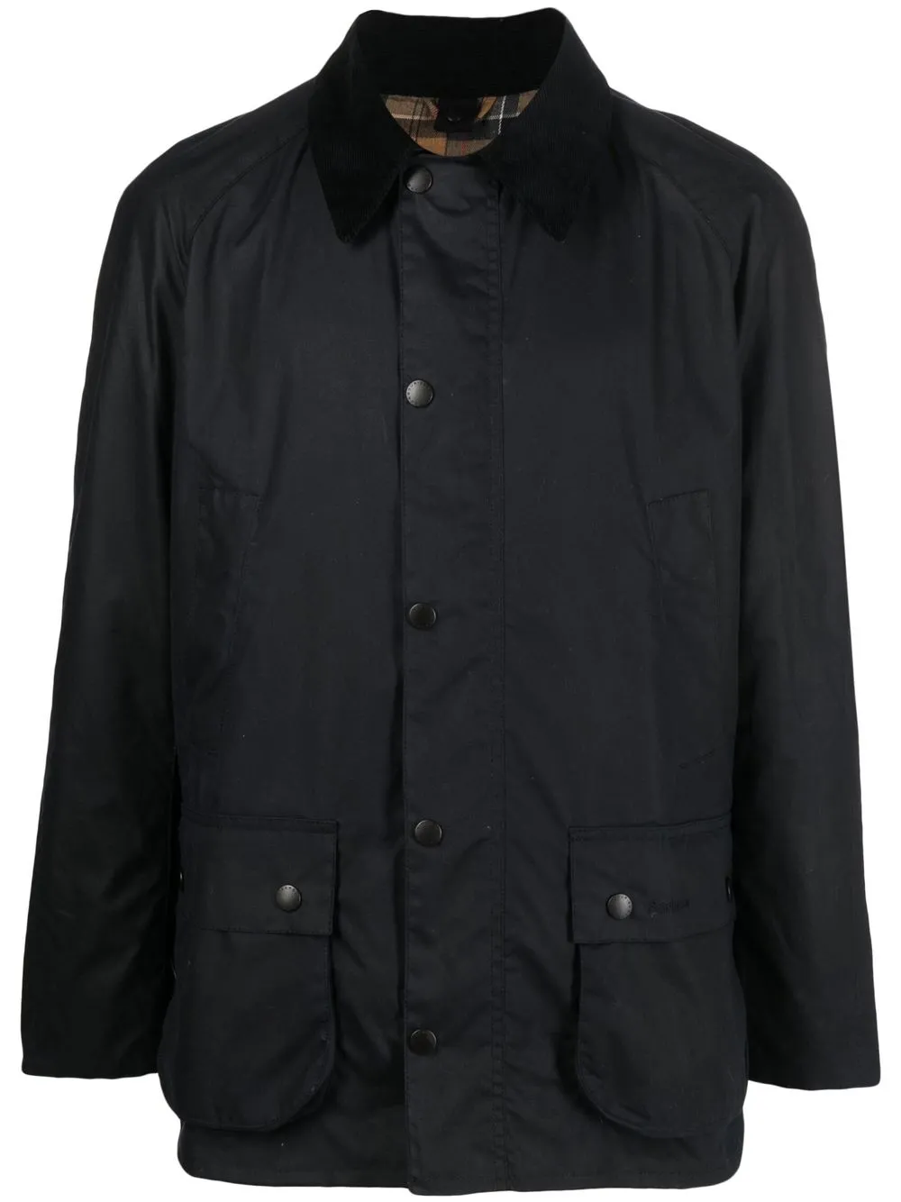 

Вощеная куртка с воротником Barbour, синий