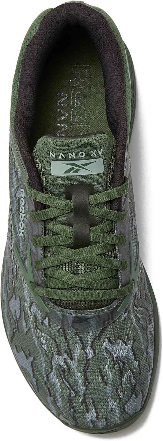 Мужские кроссовки Reebok Nano X5, для кросс-тренинга и легкого бега, серый/черный/зеленый — фото 4