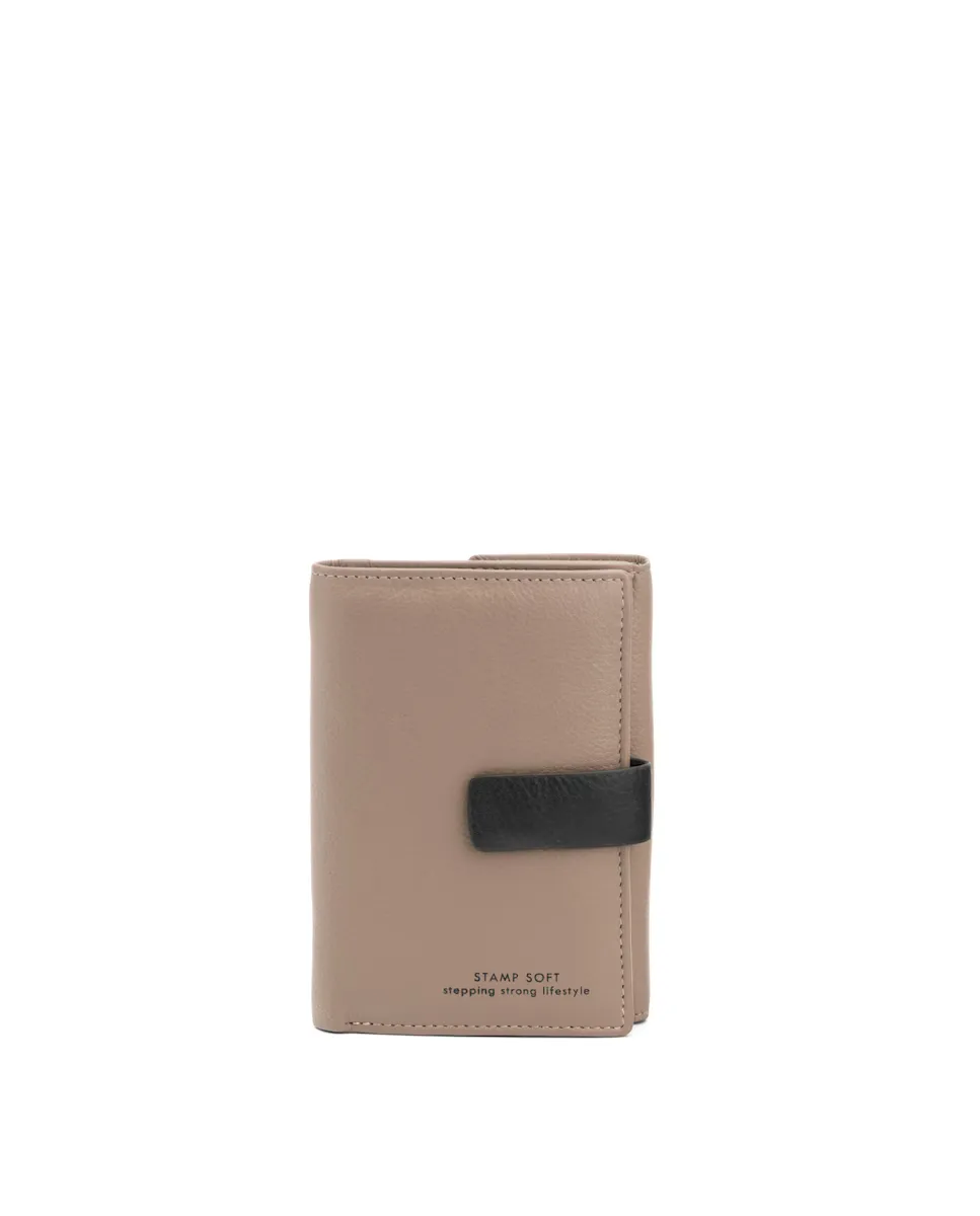 

Женский кошелек из кожи наппа Stamp, цвет Topo