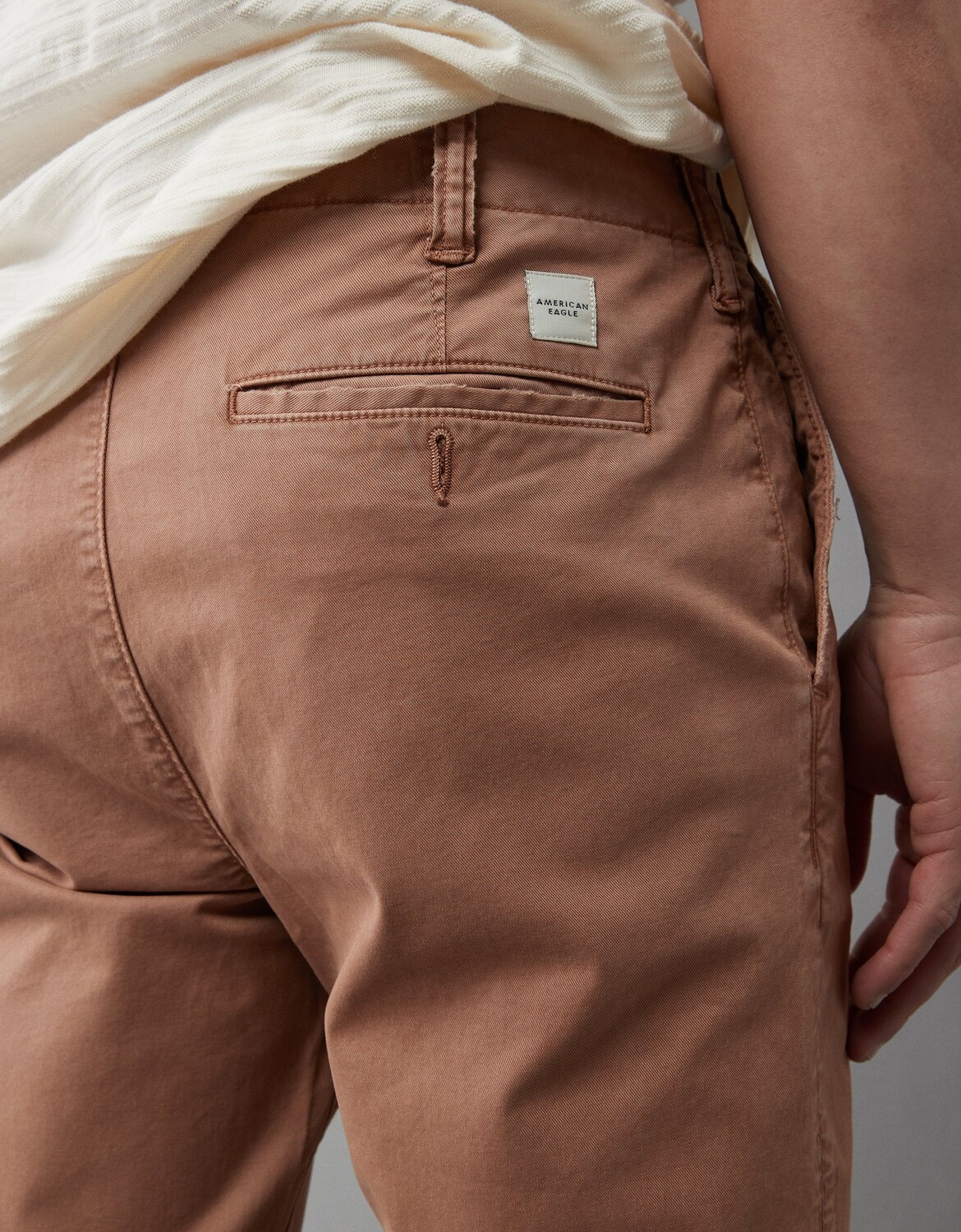 

Узкие брюки цвета хаки с эффектом потертости AE Flex American Eagle Outfitters, цвет Light Brown