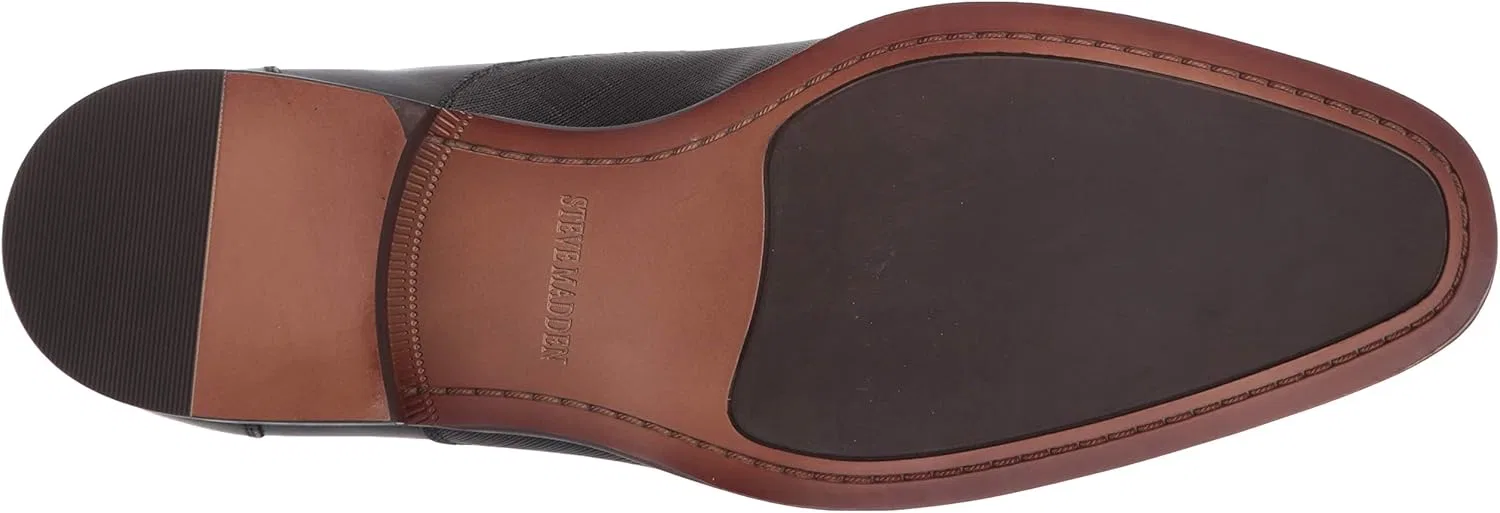 Мужские туфли Steve Madden Proctr, Black Leather — фото 4