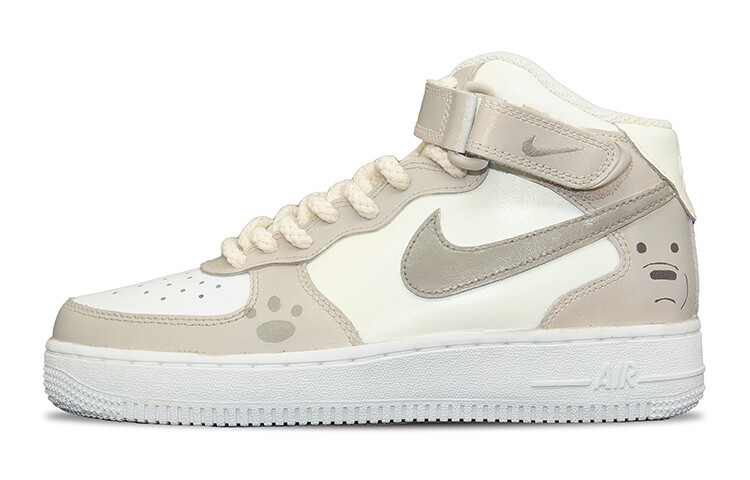 

Кроссовки Nike Air Force 1 Skateboard Shoes Women's Mid-Top White Yellow