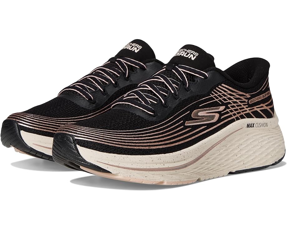 

Кроссовки SKECHERS Max Cushioning Elite 2.0 Kaplan Hands Free Slip-Ins, цвет Black/Rose Gold