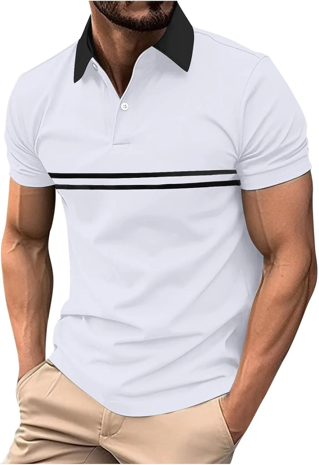 

Мужская поло для гольфа и рыбалки с коротким рукавом, влагоотводящая