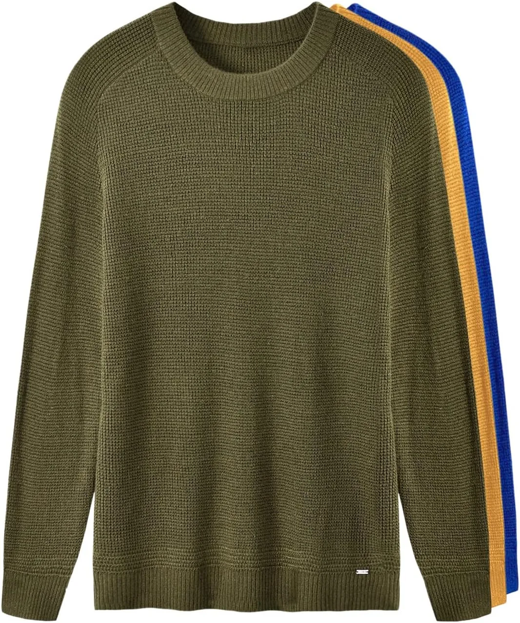 

Мужской свитер с круглым вырезом Lightweight Breathable Soft Thermal Plain Fitted Raglan ZHILI