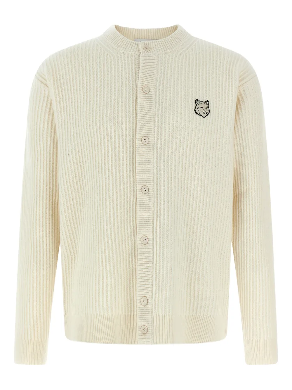 

Рифленый кардиган с лисьей головой Maison Kitsuné, нейтральный