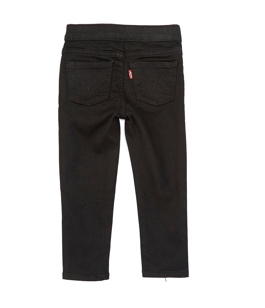 

Мягкие джеггинсы без застежки для маленьких девочек Levi's 2T-6X, черный