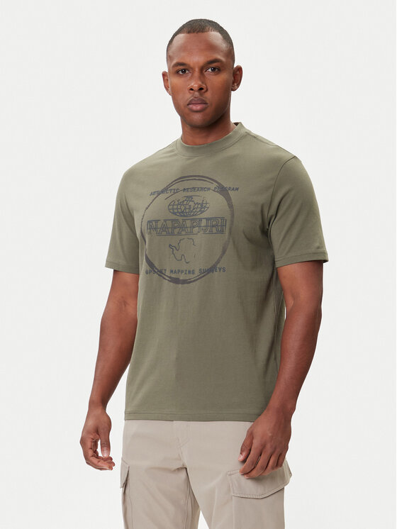 

Футболка regular fit S-Bald NP0A88SF Napapijri, зеленый