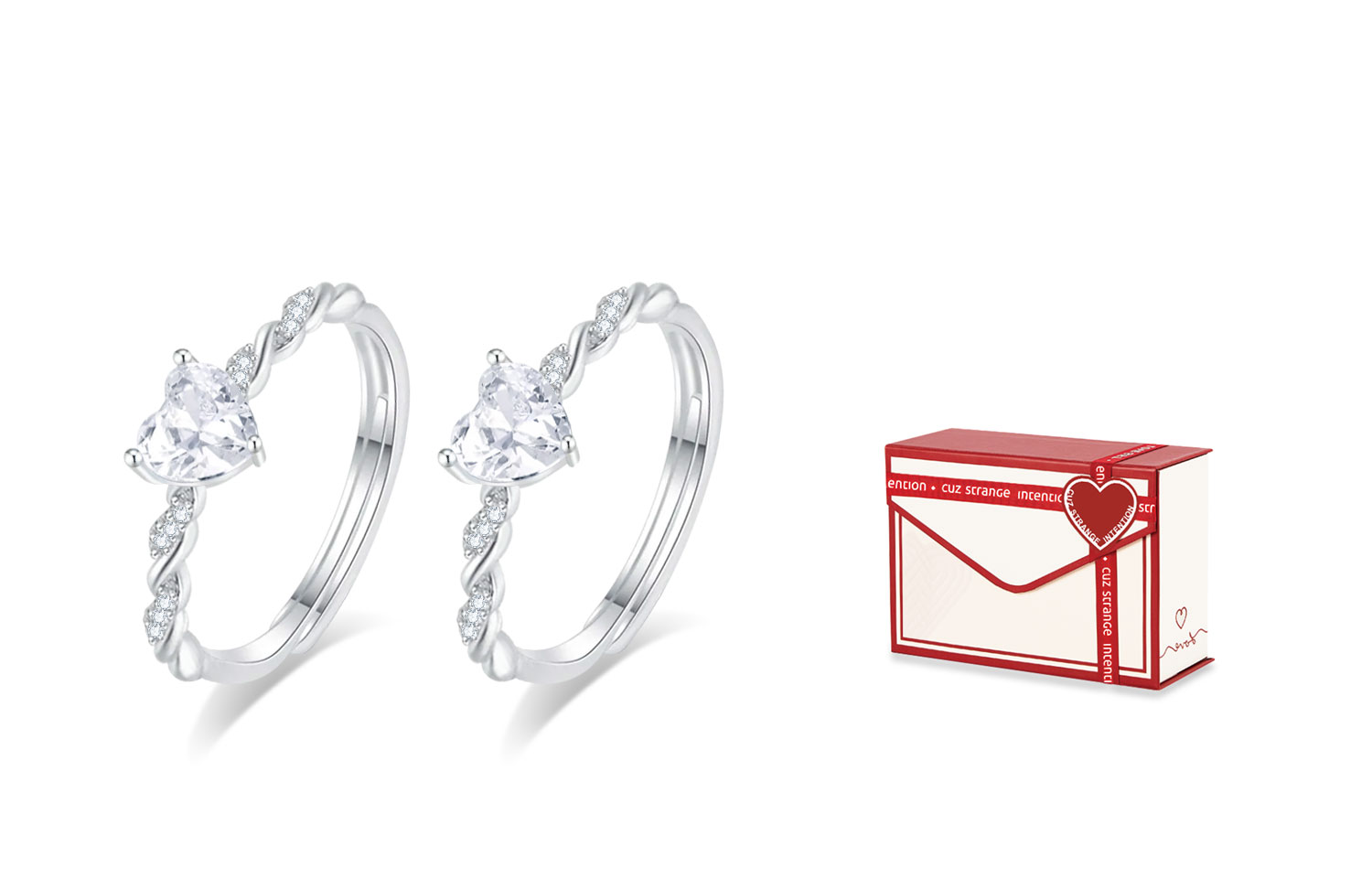 

Унисекс кольцо из сплава Alloy Rings Cuz Strange Intention, Girlfriend + Holiday Gift Box