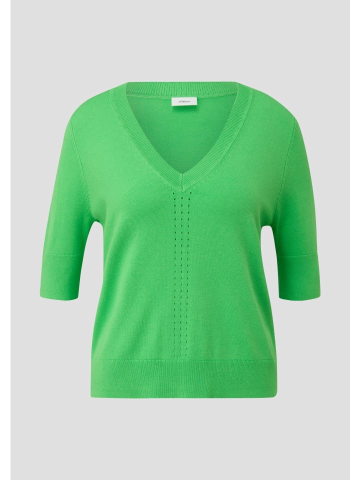 

Вязаный свитер цвета 7591_зеленый s.Oliver