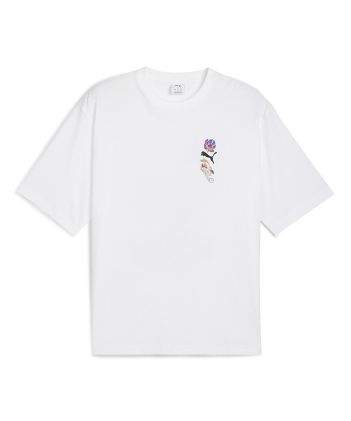 

Мужская футболка с коротким рукавом, свободного кроя, с цветочным и графическим принтом PUMA, белый