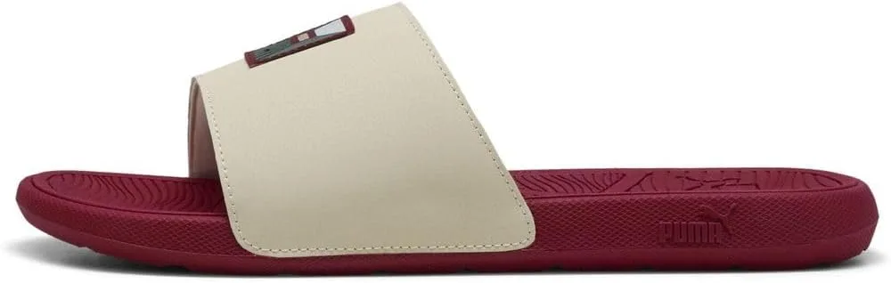 Сандалии-шлепанцы PUMA Cool Cat 2.0 Greenside унисекс, цвет Alpine Snow Dark Crimson — фото 4