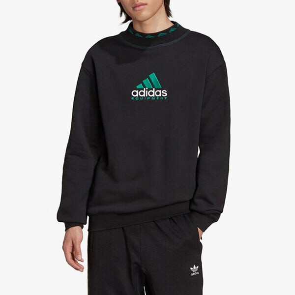 Толстовка Men's adidas originals Eqt Logo Embroidered Sports Round Neck Pullover Black, мультиколор — фото 2