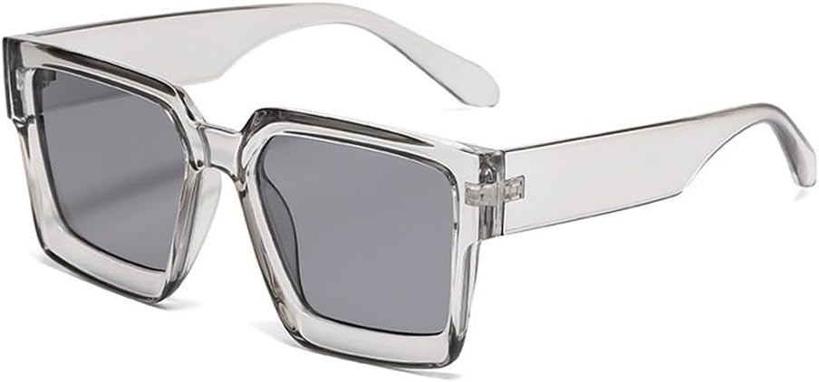 

Крупные квадратные женские солнцезащитные очки, модные прозрачные градиентные линзы, защита от УФ-излучения UV400, мужские солнцезащитные очки в стиле панк SKFGNX, Grey Grey
