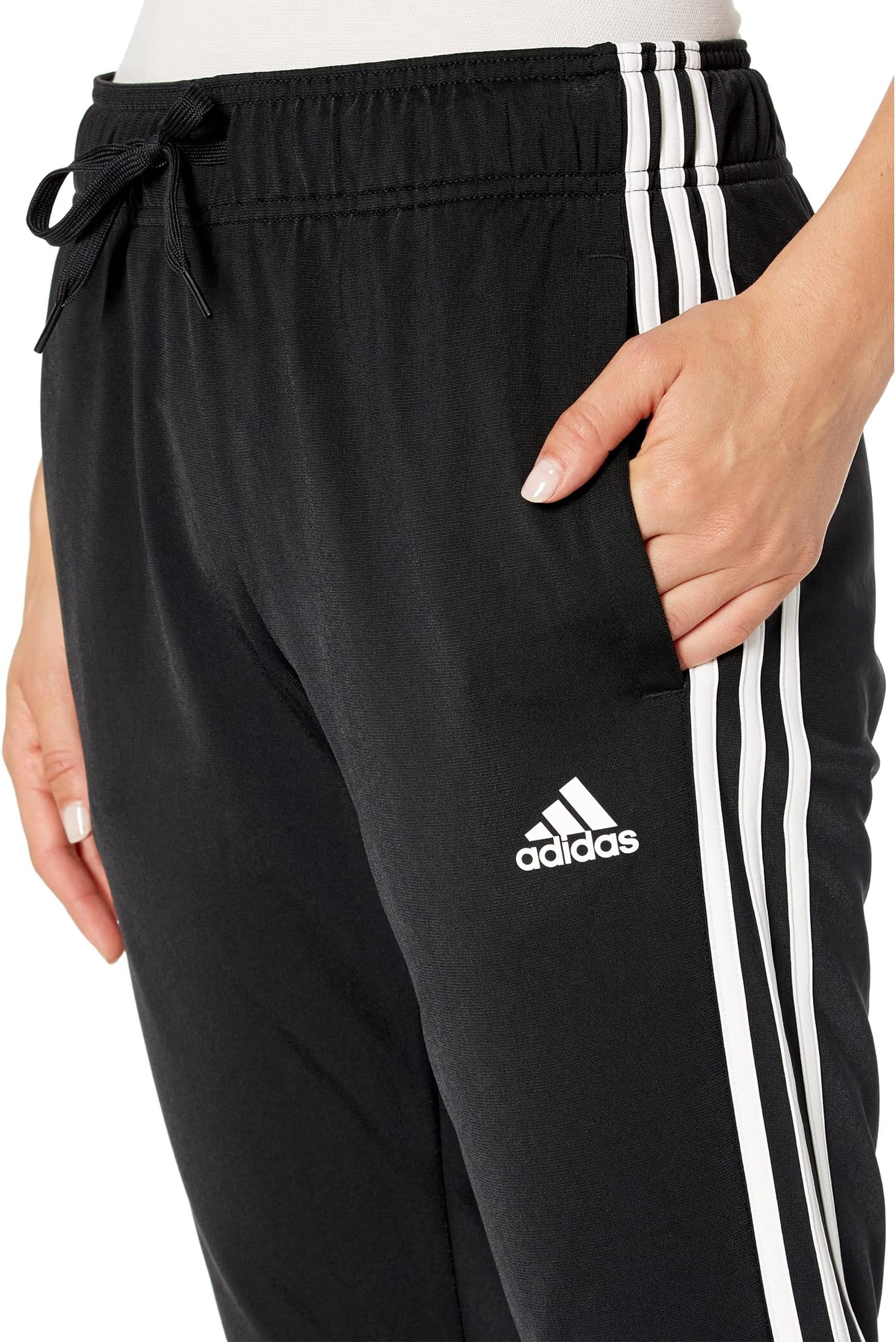 Брюки adidas Essential 3-Stripes Tricot Pants, черный — фото 3