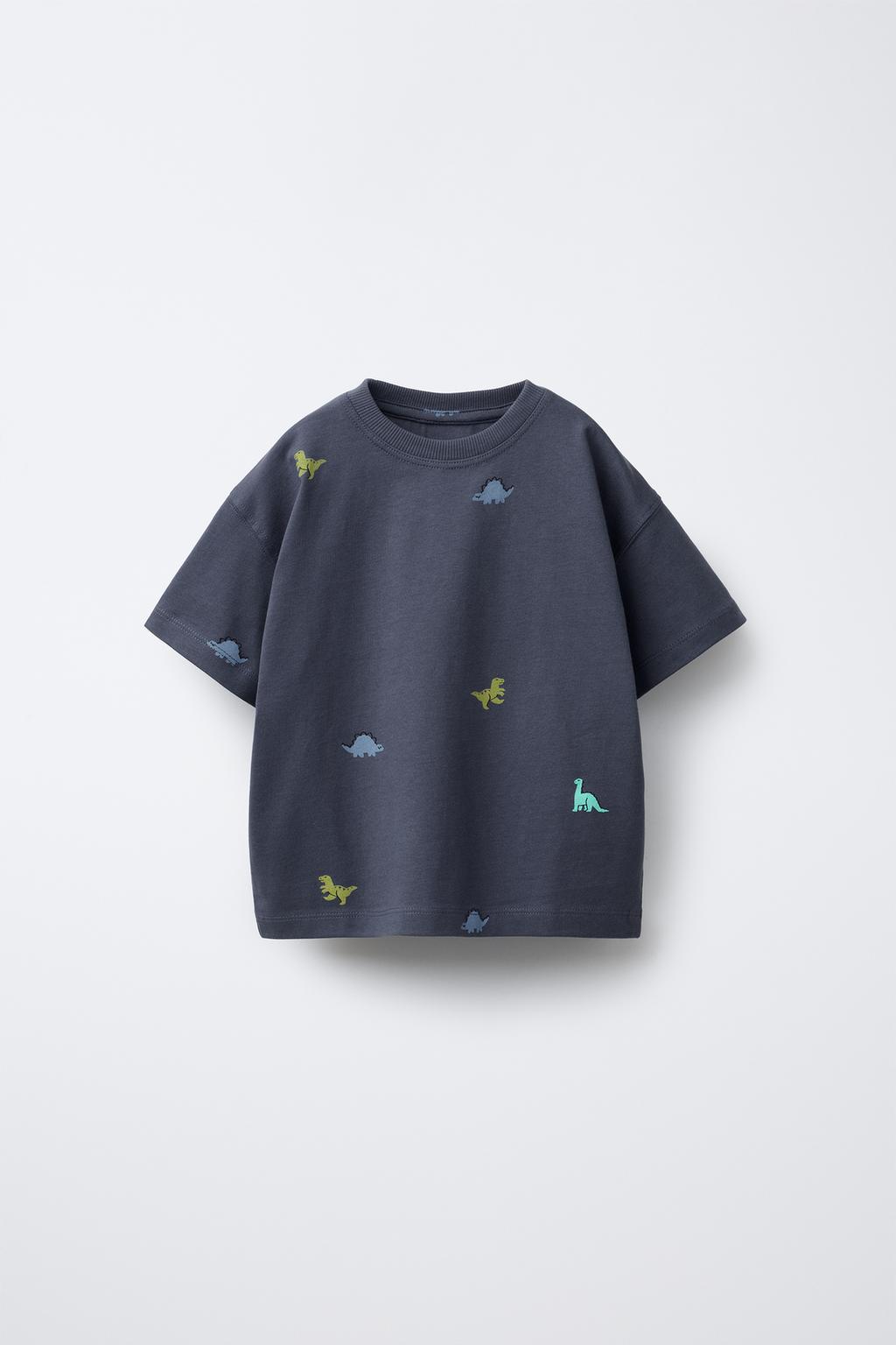 

Футболка с принтом ZARA, синий