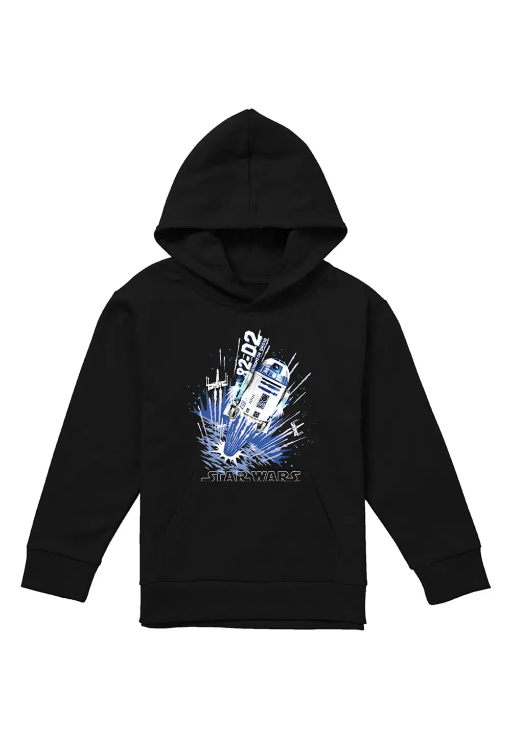 Детская худи Star Wars с R2D2, Disney, черный — фото 4