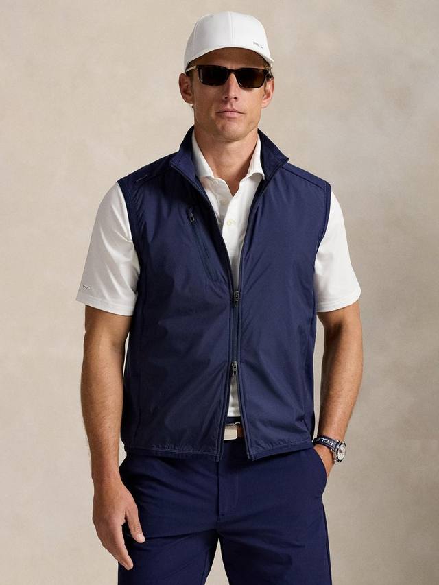 

Поло гольф с высоким воротником из хлопкового микса Ralph Lauren