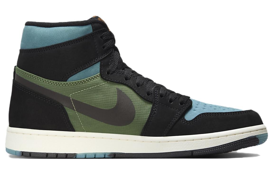 Кроссовки Jordan Air Jordan 1 Vintage Basketball Men, черный/зеленый/синий — фото 2