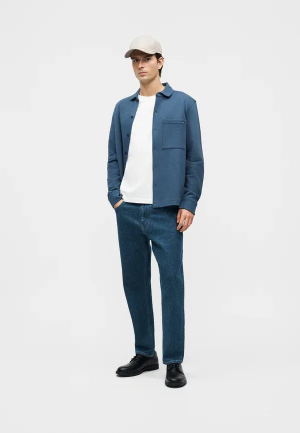 Рубашка оверсайз Tommy Hilfiger Essential Overshirt Core Shirt, цвет Эгейское море — фото 2