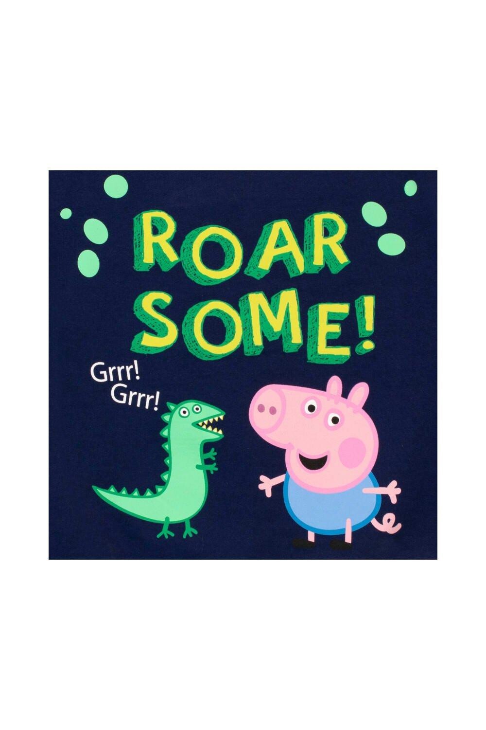 Толстовка Roar в полоску со свиньей Джордж Peppa Pig, зеленый — фото 2