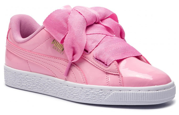 Кеды PUMA Basket Leather Heart Patent, розовый — фото 3