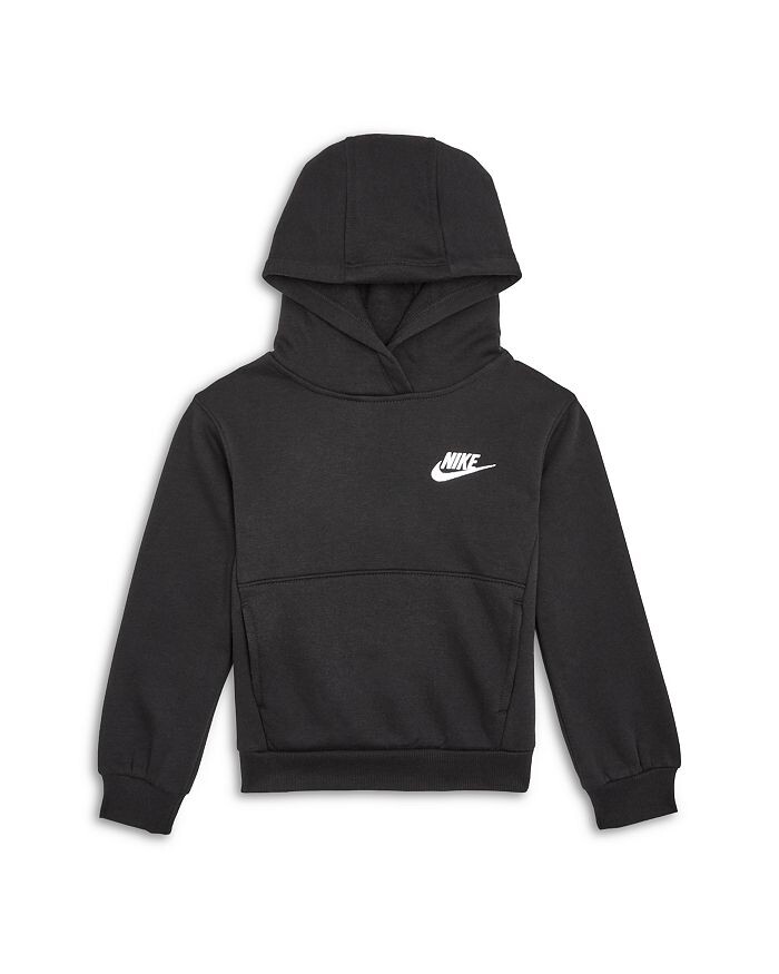 

Nike Флисовый пуловер с капюшоном Nike Club для мальчиков — Little Kid, черный