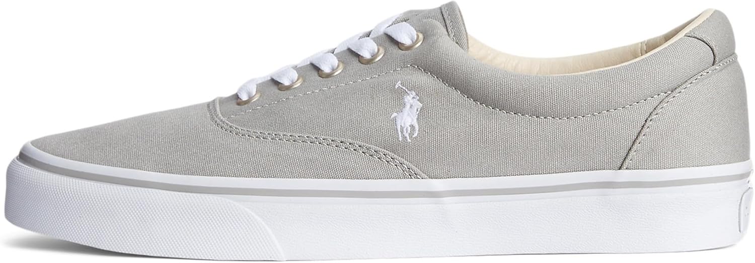 POLO RALPH LAUREN Мужские кроссовки Keaton-Pony, Soft Grey/White — фото 3