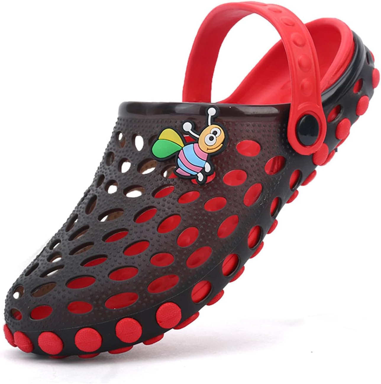 

Садовые сабо FLIOZY для мужчин, легкие и дышащие, для работы в саду, летние удобные пляжные спортивные сандалии, обувь для воды, черный/красный