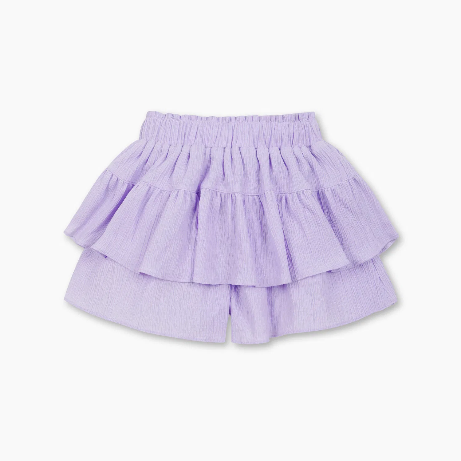 Детские юбка-шорты Summer Tiered, лавандовые, от Benetton Kids — фото 2