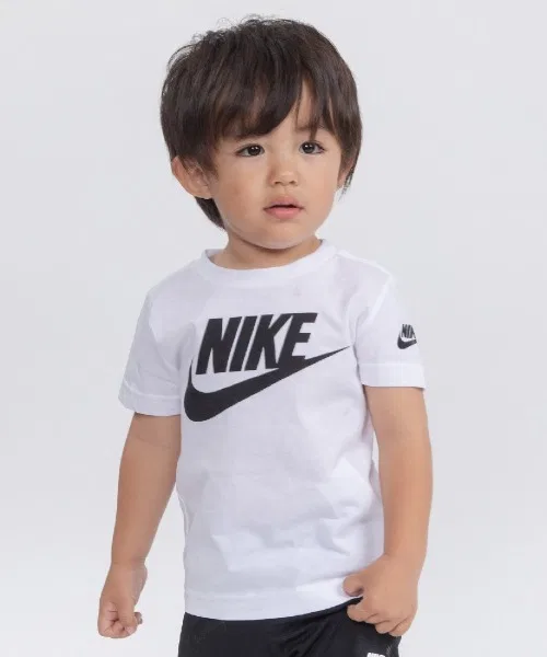 Детская футболка NIKE с логотипом, хлопковая, белая