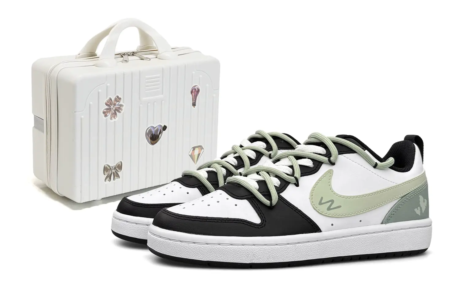 

Кроссовки Nike Court Borough Skateboarding Shoes Women's Low-top Black, желтый