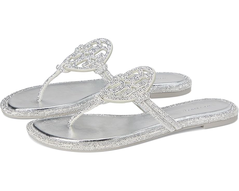 Сандалии Tory Burch Miller Knotted Pave, серебряный