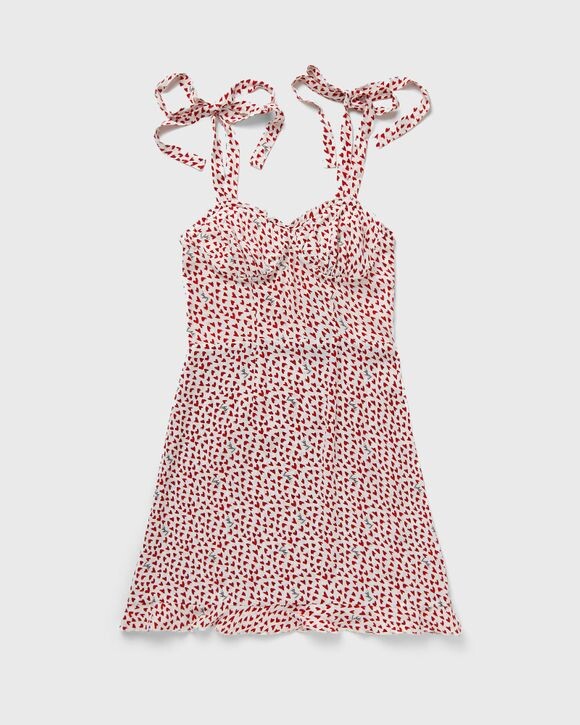 

Платье Rotate Birger Christensen Printed Mini Ruffle Dress, цвет happy hearts + bright white comb.