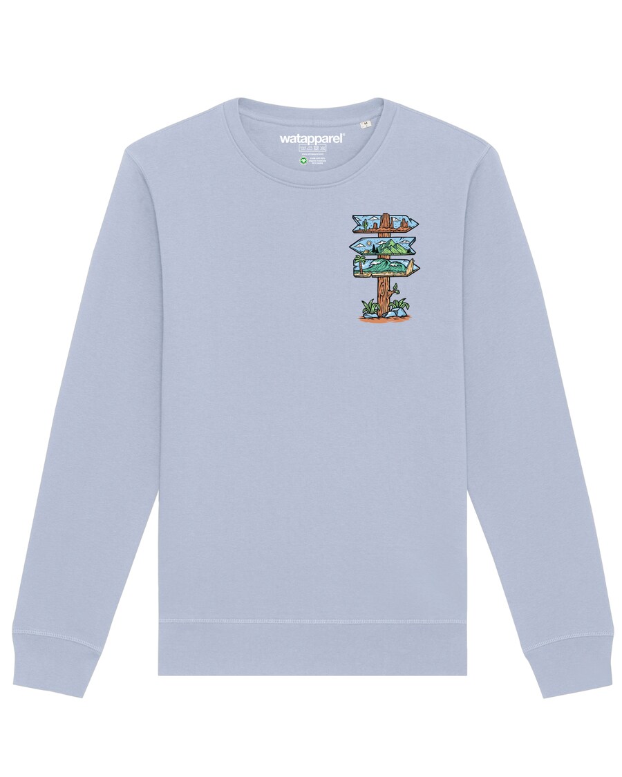 

Толстовка Watapparel Adventure is everywhere, светло-синий