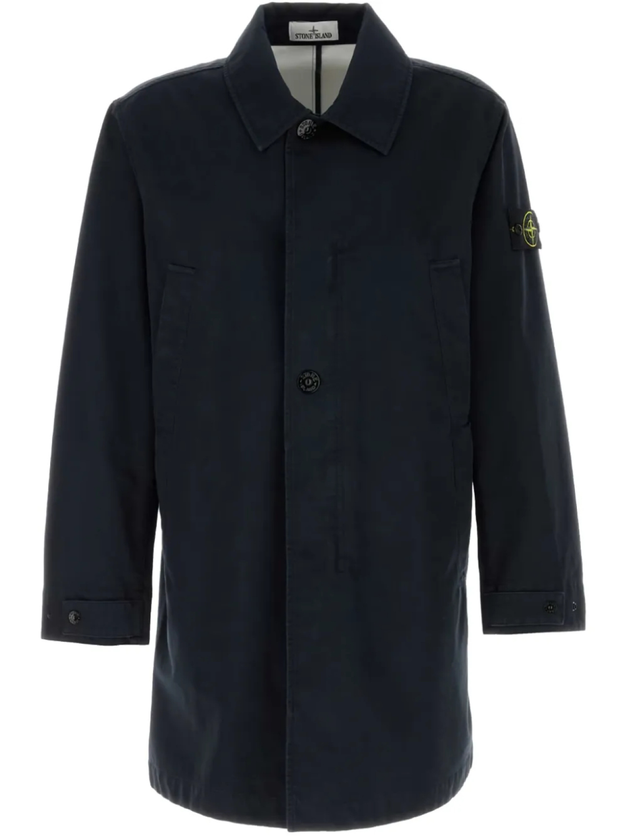 

Пальто из хлопка Stone Island, синий