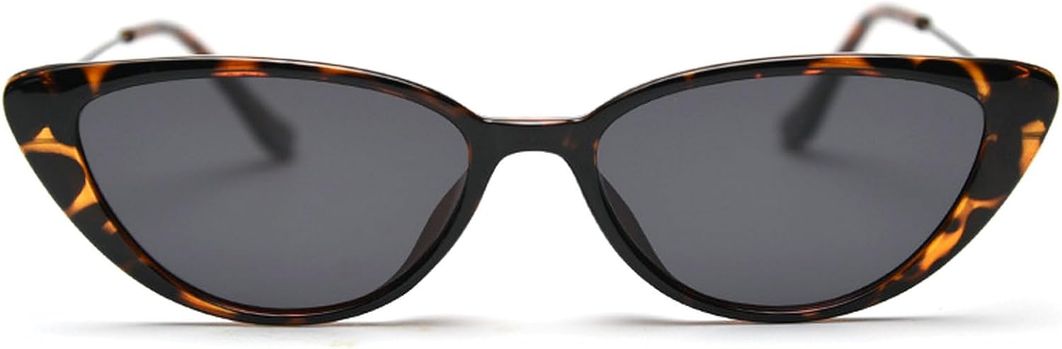 

Ретро поляризованные солнцезащитные очки для женщин и мужчин, маленькие, в стиле 90-х, модные очки «кошачий глаз», женские, зеленые и коричневые, стильные mincl, Leopard Gray