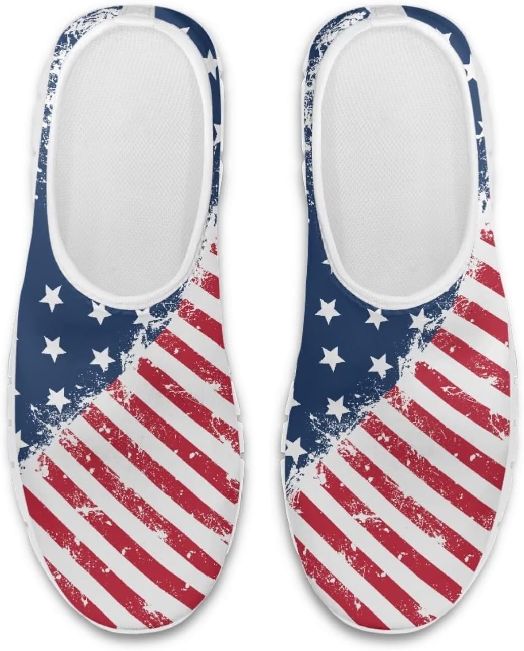 

Кроссовки Belidome Slip On для женщин и мужчин, для ходьбы, бега по дороге и тенниса, низкие, дышащие, сетчатые, American Flag